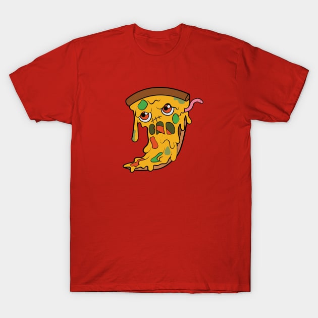 Zombie Slice of Pizza Drawing T-Shirt by SLAG_Creative